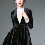 Siyah Kadife elbise mini